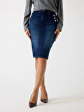 Guess Riley Kadın Lacivert Kalem Etek W5BD1TD0791-NOF4