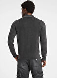 Guess Jeans Gömlek Yaka Standart Düz Siyah Erkek Kazak M5BR05Z3HM1-JBLK Guess Jeans Erkek