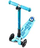 Micro Maxi Deluxe Katlanabilir Bright Blue Işıklı Scooter MMD092