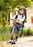 Micro Maxi Deluxe Katlanabilir Volcano Grey Gri Işıklı Scooter MMD094