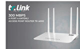 TR-Link TR-4000 300 Mbps 4 Port 4x5dBi Anten Kablosuz Menzil Genişletici Access Point Router