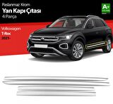 S-Dizayn VW T-Roc Makyajlı Krom Yan Kapı Çıtası 4 Prç. 2021 Üzeri
