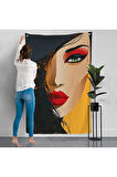 Güzel Soyut Kadın Duvar Örtüsü-7638