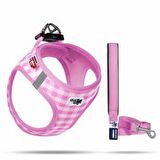 Curli Vest Göğüs tasması Air-Mesh Pembe-Ekose 3XS 