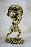 Yunan Tanrısı Atlas Büyük Boy Gold Heykel