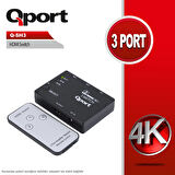 Qport Q-sh3 3 Portlu Hdmı Switch