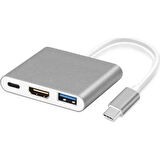 Daytona Fc-01 3'lü Usb C Hub=>pd+hdtv+usb Adaptör