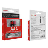 Asonıc Pl1400, Aa, Şarjlı Pil, 1.5volt, 1400mah/2600mwh, Type-c İle Kolay Şarj,  2 Li Paket (usb To Type-c Kablo Hediye)
