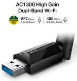Tp-lınk Archer T3u Plus 1300mbps Kablosuz Dual Band Usb Adaptor