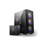 Msı Mag Forge M100a D60 Akrilik Yan Panel 3x120mm 1x120mm Argb Fan 600w 80+ Psu Matx Gamıng Kasa