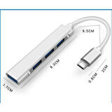 Daytona C-809 Tip-c =>4 Usb 3.0 Hub,5gbps,pc/mac