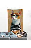 Cool Kedi Duvar Örtüsü-7644