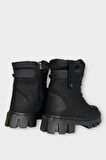 Kadın Fermuarlı Kalın Taban Bot SİYAH