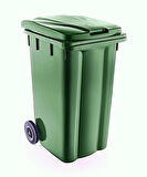 Omnipazar SY-6511 Eko Tekerlekli Kapaklı Plastik Çöp Konteyneri 240 lt Yeşil