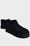 Süet İçi Kürklü Kalın Taban Kadın Bot SİYAH