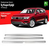 S-Dizayn VW Tiguan Krom İç Kapı Eşiği 4 Prç. 2016 Üzeri