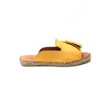 ALBİNİ HARDAL SARI DERİ ESPADRİL KADIN TERLİK