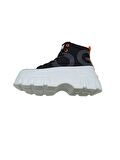 GUJA SİYAH KADIN KETEN SNEAKER BOT AYAKKABI