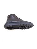 MARCOMEN SİYAH DERİ ERKEK SNEAKER BOT AYAKKABI