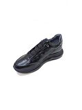 LUCIANO BELLİNİ SİYAH DERİ ERKEK SNEAKER AYAKKABI