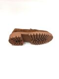 ALBİNİ KAHVERENGİ TABA SÜET DERİ KADIN LOAFER AYAKKABI