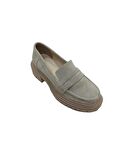 ALBİNİ SÜET BEJ DERİ KADIN LOAFER AYAKKABI