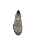 ALBİNİ SÜET BEJ DERİ KADIN LOAFER AYAKKABI