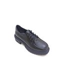 ALBİNİ SİYAH DERİ KADIN LOAFER AYAKKABI