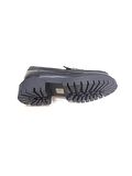 ALBİNİ SİYAH DERİ KADIN LOAFER AYAKKABI