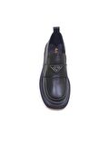 ALBİNİ SİYAH DERİ KADIN LOAFER AYAKKABI