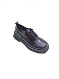 ALBİNİ SİYAH DERİ KADIN LOAFER AYAKKABI