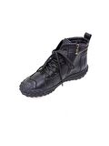 GUJA SİYAH DERİ ERKEK SNEAKER SPOR BOT AYAKKABI
