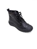 GUJA SİYAH DERİ ERKEK SNEAKER SPOR BOT AYAKKABI