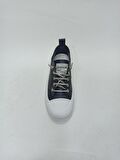 GUJA SİYAH DERİ KADIN SNEAKER SPOR AYAKKABI