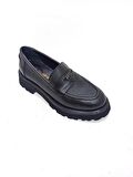 ALBİNİ SİYAH DERİ KADIN LOAFER AYAKKABI