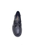 ALBİNİ SİYAH DERİ KADIN LOAFER AYAKKABI
