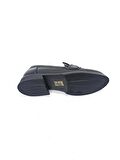 ALBİNİ SİYAH DERİ KADIN LOAFER AYAKKABI