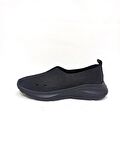 ALBİNİ SİYAH DERİ KADIN SNEAKER AYAKKABI