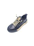 GUJA SİYAH ERKEK DERİ SNEAKER SPOR AYAKKABI