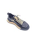 GUJA SİYAH ERKEK DERİ SNEAKER SPOR AYAKKABI