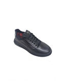 MARCOMEN SİYAH DERİ ERKEK SNEAKER AYAKKABI