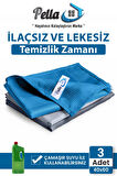  Pella Active 3'lü Mikrofiber Temizlik Bezi, Cam, Araba, Mutfak, Fiber Temizleme Bezi (40X60Cm)