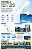 2'si 1 Arada Mini Telefon Vantilatörü Lightning Type-C ve Micro USB Uyumlu Taşınabilir Telefon Fanı