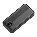 Dexim W4 20.000mAh 22.5W Type C+Lightning Entegre Kablolu Led Göstergeli Powerbank - Siyah