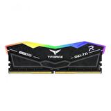 TEAM T-FORCE DELTA RGB BLACK 32GB(2X16GB) 6400MHZ DDR5 CL40 GAMİNG RAM (FF3D532G6400HC40BDC01)