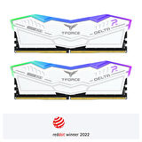 Team T-Force DELTA RGB 32 GB (2X16GB) 5600 MHz DDR5 CL38 Beyaz Gaming Ram (FF4D532G5600HC38GDC01)