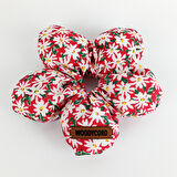 Woodycord Scrunchies İçi Dolgulu Lastikli Büyük Boy Çiçek Model Saç Tokası 