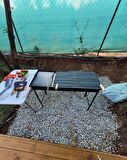40x100 cm Oluklu lama Izgaralı Demir Mangal barbekü  75 cm geçmeli ayaklı portatif katlanabilir