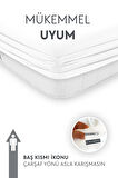 Calmera Home Tek Kişilik %100 Pamuk Penye Lastikli Çarşaf - 100 x 200 cm Beyaz