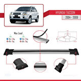 Hyundai Tucson (JM) 2004-2009 Arası ile Uyumlu FLY Model Ara Atkı Tavan Barı Gri 2 Adet